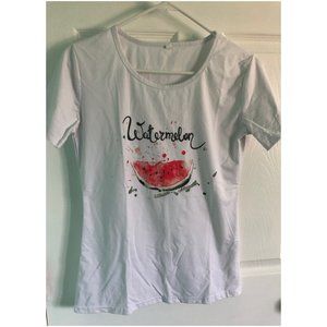 Women's Small White Watermelon T-Shirt